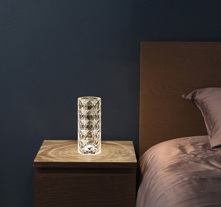 Nordic Crystal USB Table Lamp - Touch Dimming Night Light Decor