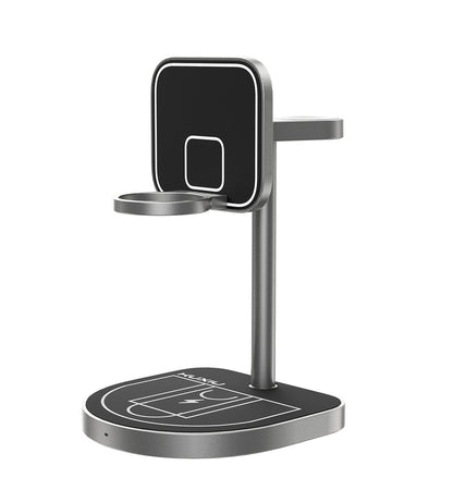 KUXIU 3-Point Power Basketball Court Creative 3-in-1 Magnetic Wireless Charging Stand - Black