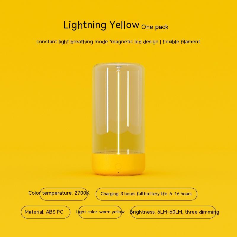 Camping Light Type-c Rechargeable Portable Night Light With High Transparency And Anti Drop Creative Atmosphere Light